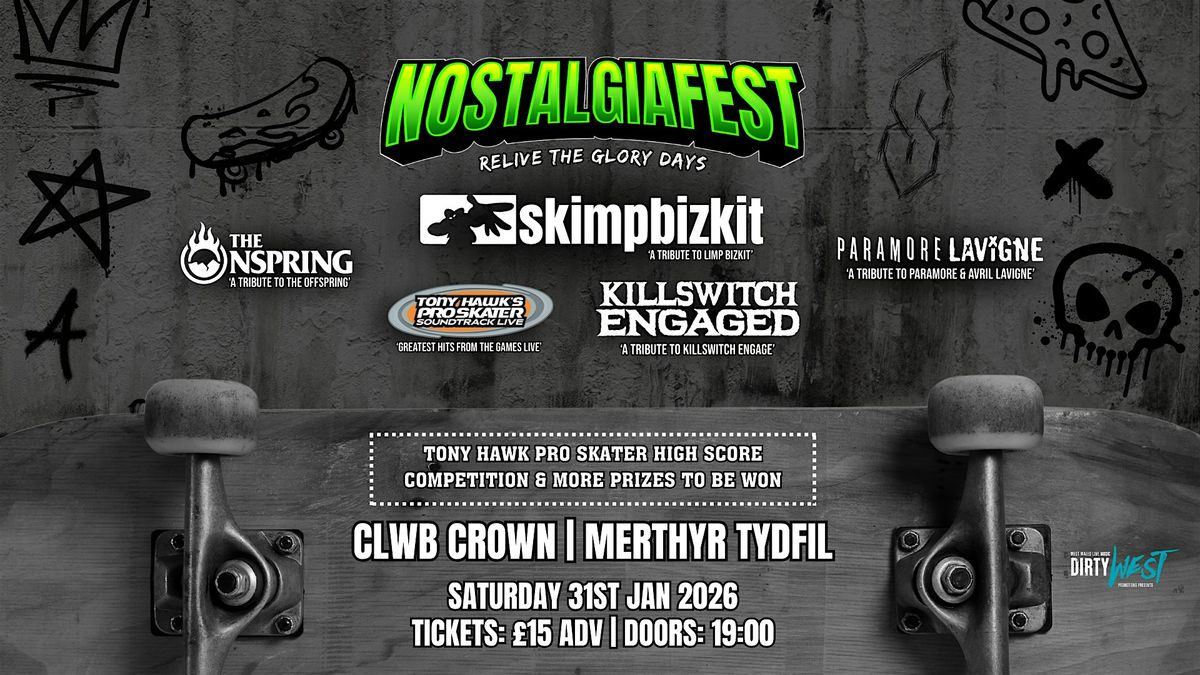 Nostalgiafest - Clwb Crown, Merthyr Tydfil