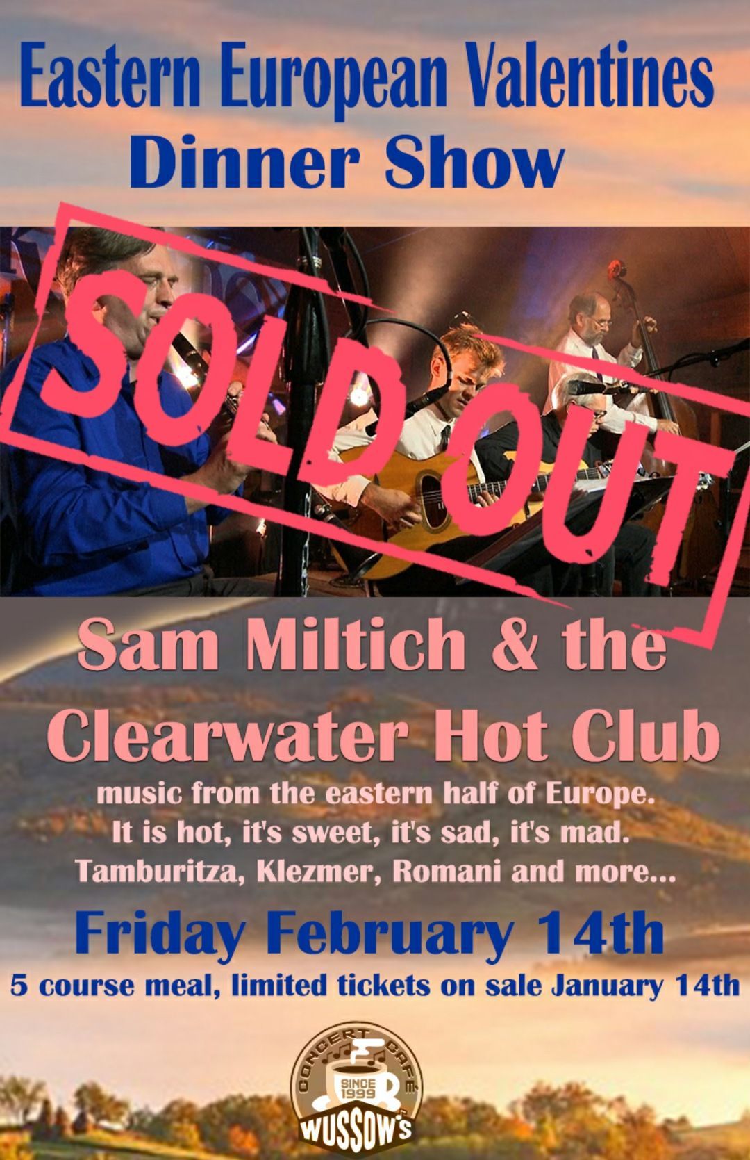 Eastern European Valentine's Dinner Show feat. Sam Miltich & the Clearwater Hotclub