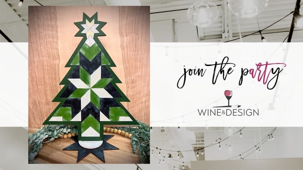 NEW! 20" Barn Quilt Christmas Tree - Customizable Colors! | Wine & Design