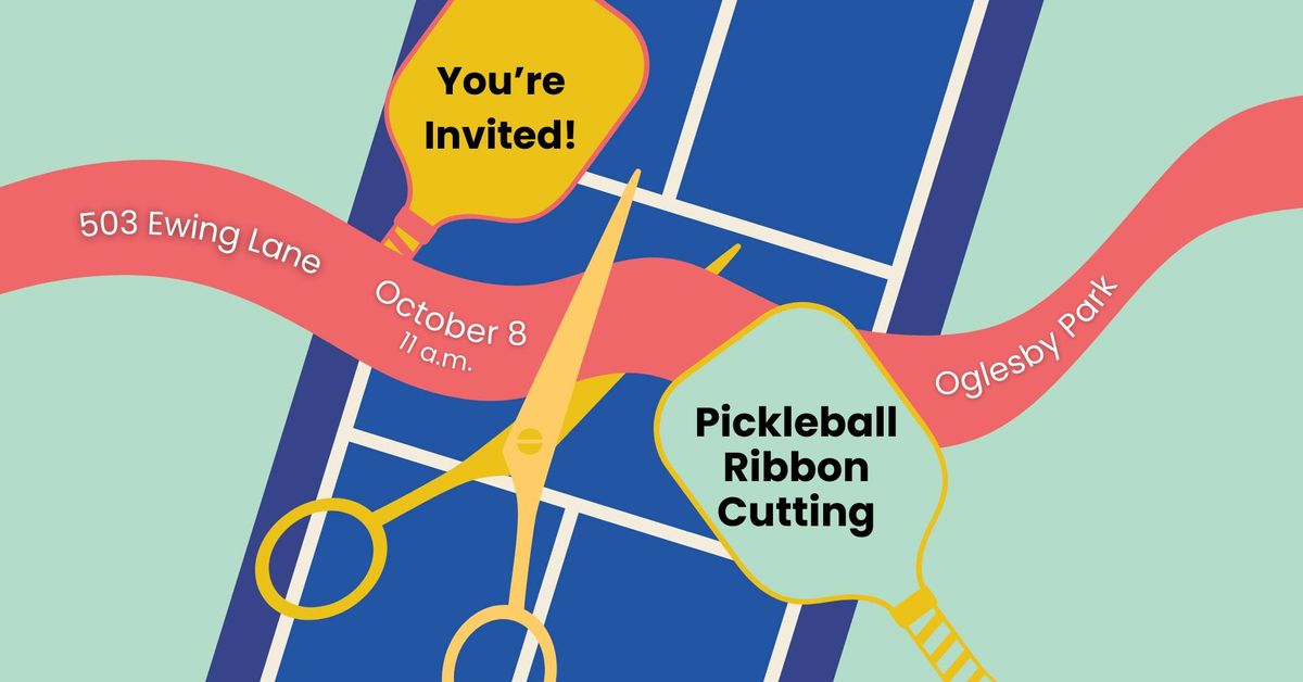 Lottie Oglesby Park Pickleball Complex Ribbon Cutting 