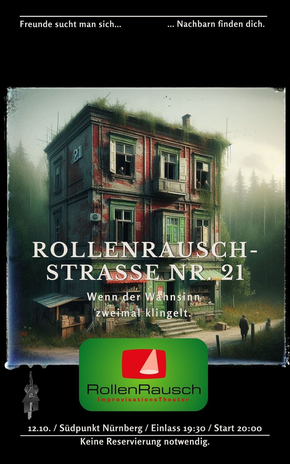 Das ist Impro. Das ist RollenRausch! - "Rollenrauschstra\u00dfe 21"