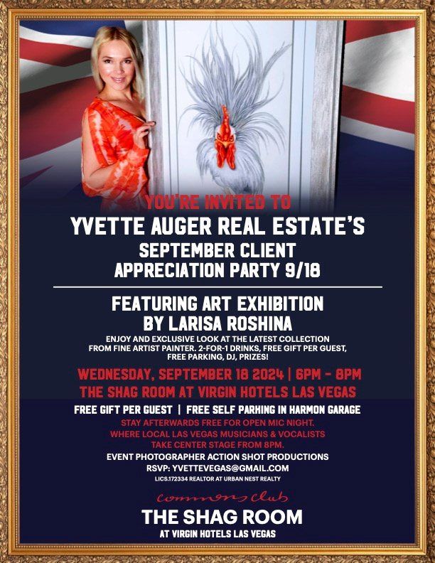 "Yvette Auger Real Estate's September Client Appreciation Party ~ Featuring Art Exhibition!" 9\/18