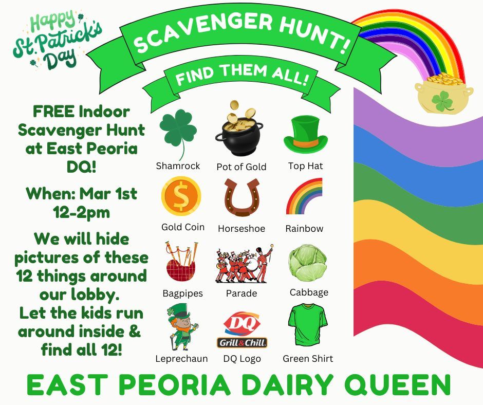 FREE Indoor Scavenger Hunt at East Peoria DQ! 