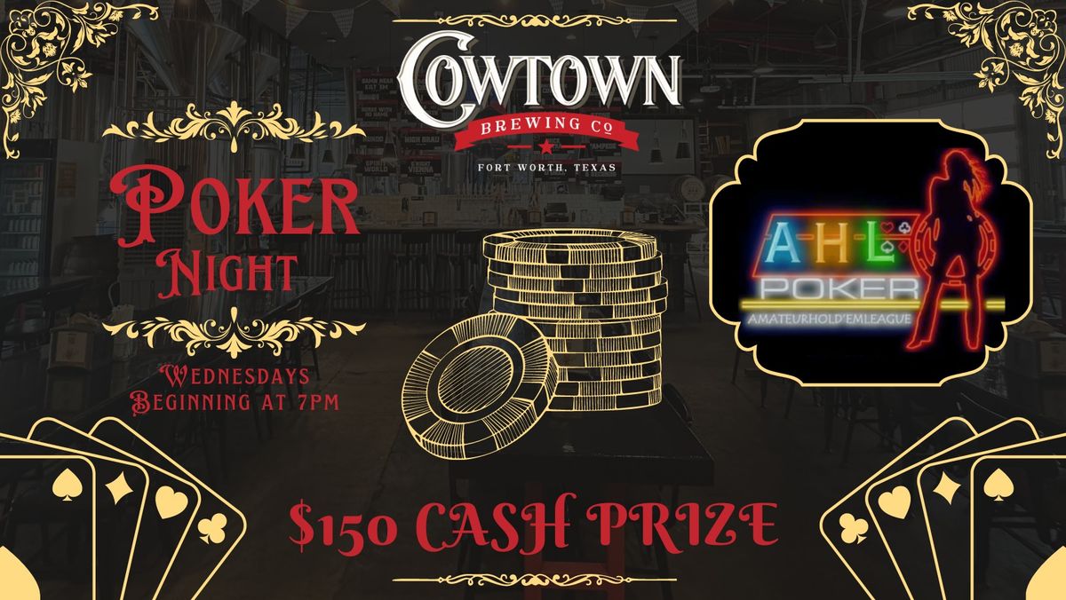 AHL Poker Night at Cowtown Brewing Co