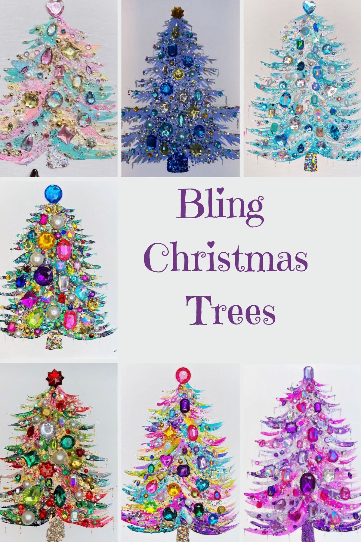 Bling Christmas Trees (paint and decorate)