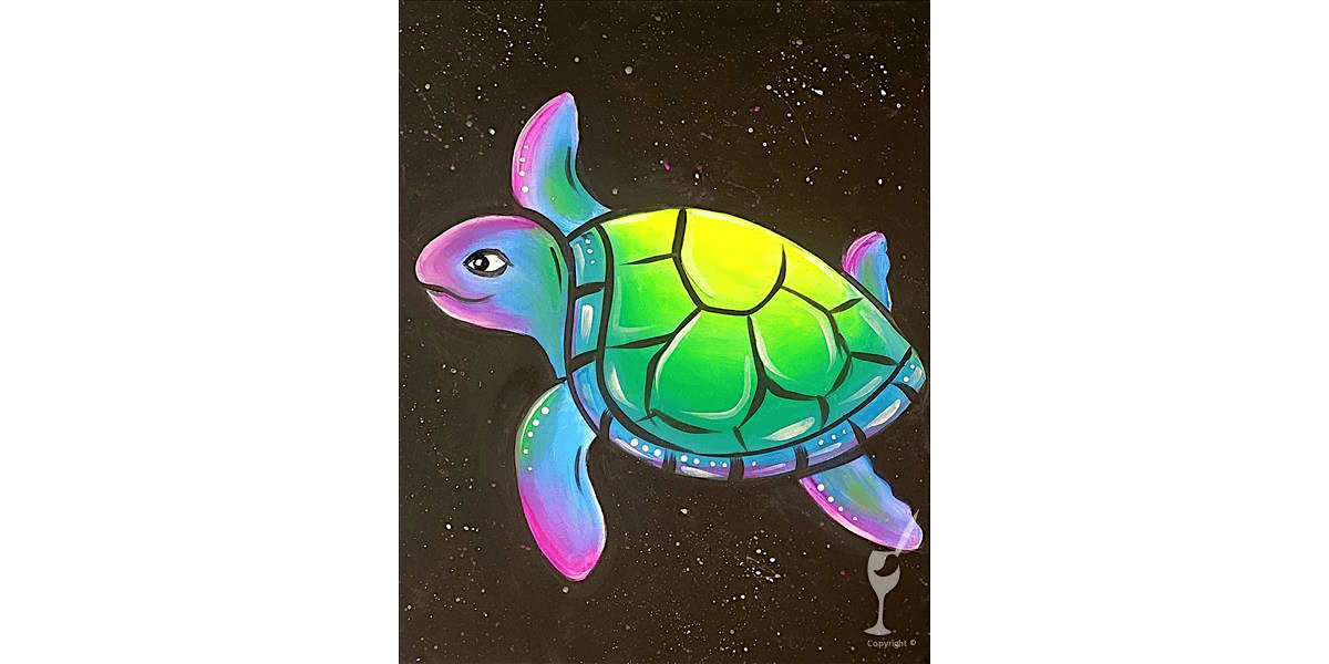 Kids Camp -- Floating, Glowing Turtle - Paint and Sip in San Antonio | Classpop!\u2122