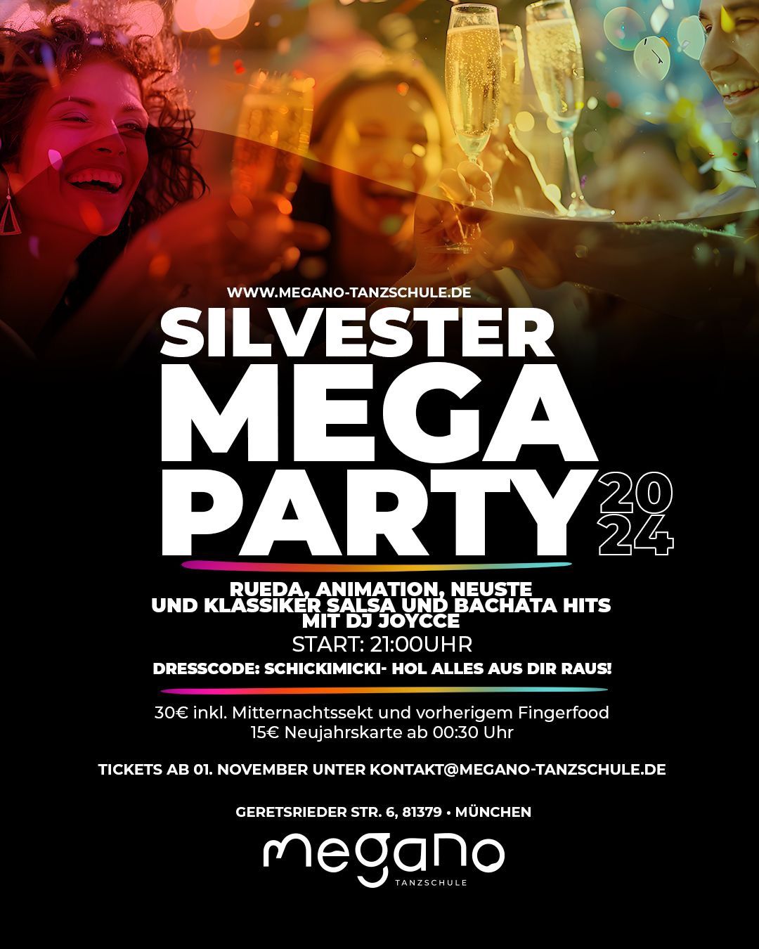 Silvester Mega Party im MEGANO- Salsa Cubana f\u00fcr alle