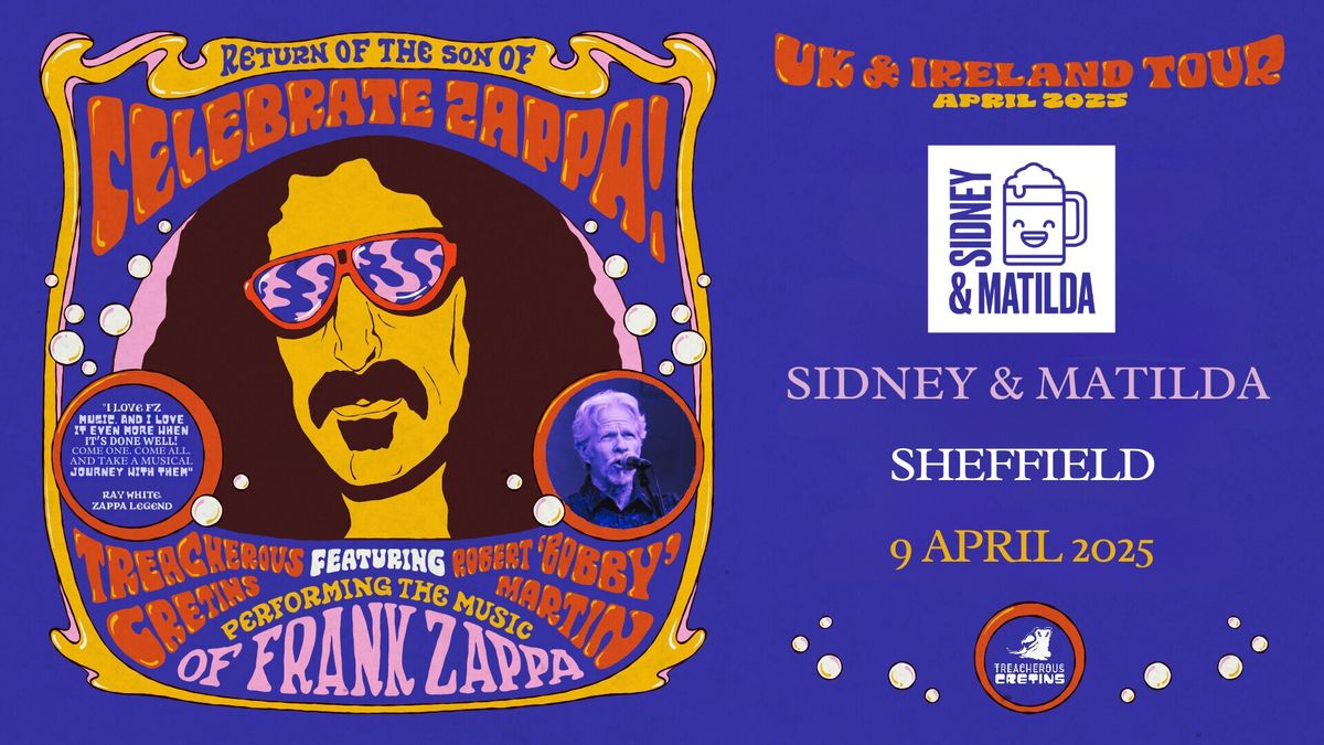 Zappa night with Treacherous Cretins Featuring Robert 'Bobby' Martin