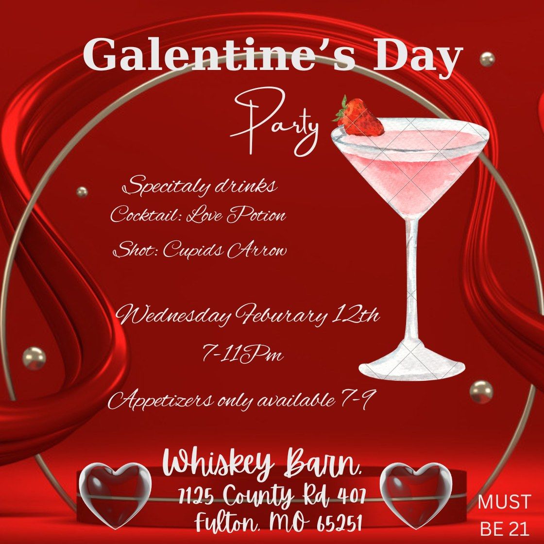 The Barn's first Galentine's Day Party! MUST BE 21.