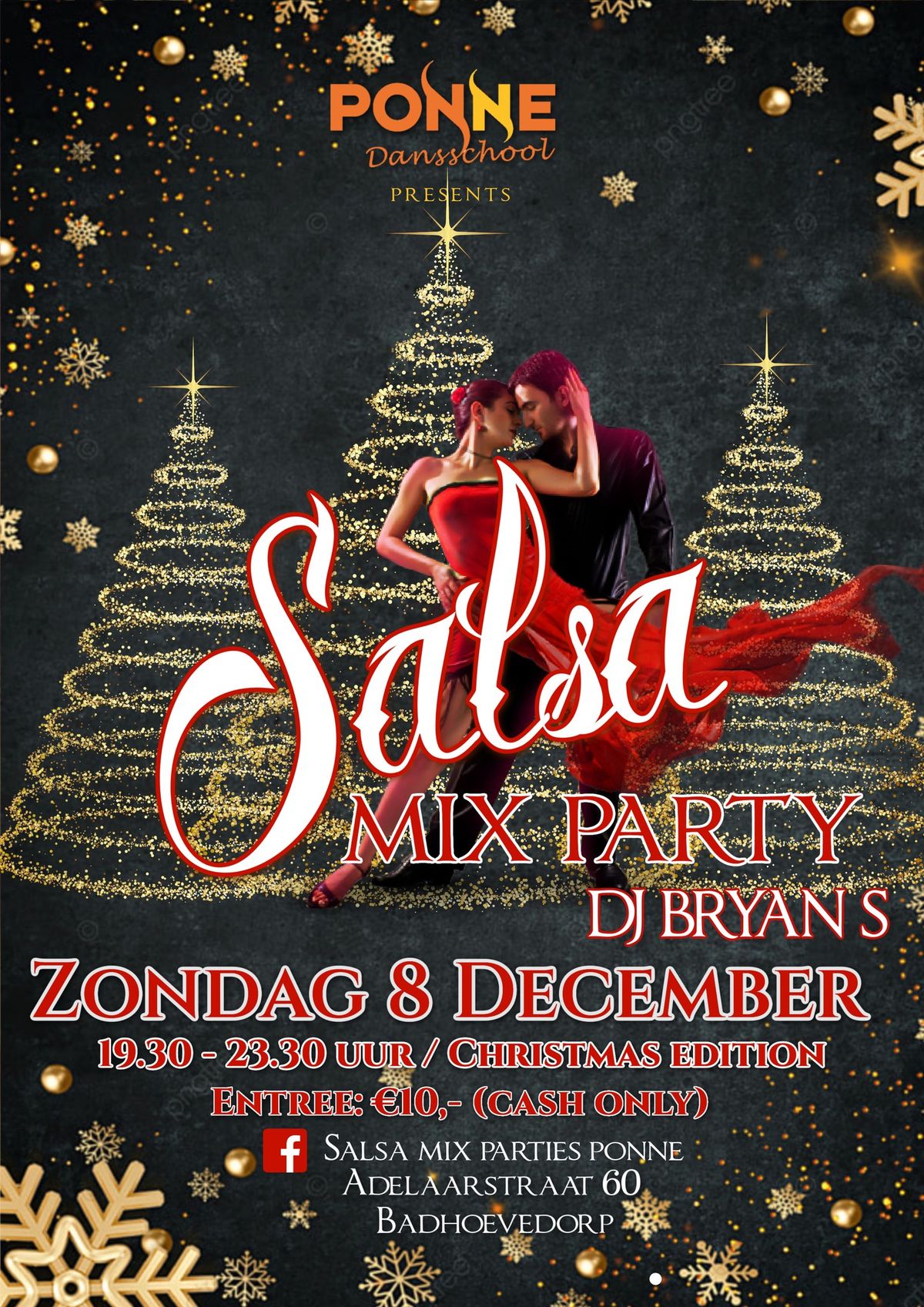 Salsa mix party 8 December- Dansschool Ponne