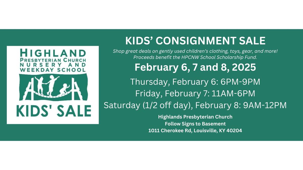 Highland Presbyterian Kids' Consignment Sale