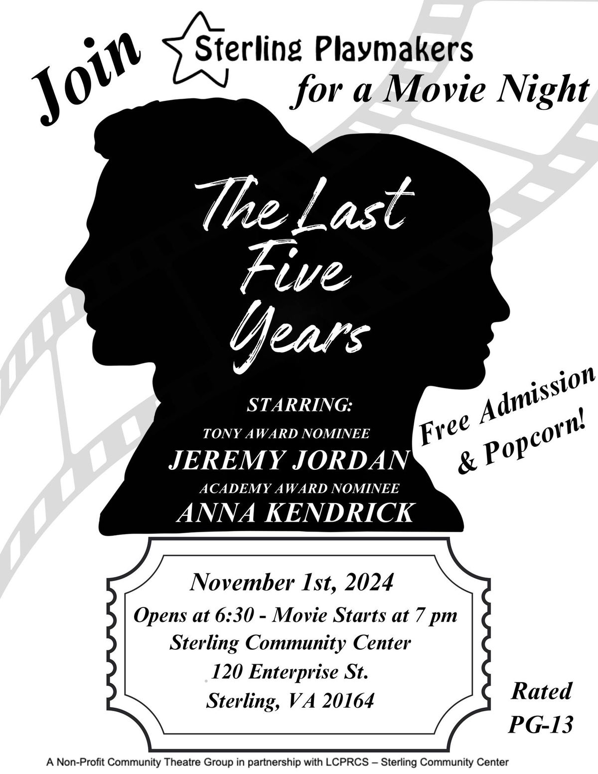 Free Movie Night featuring The Last Five Years