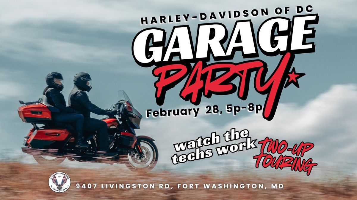 Garage Party - Two-Up Riding