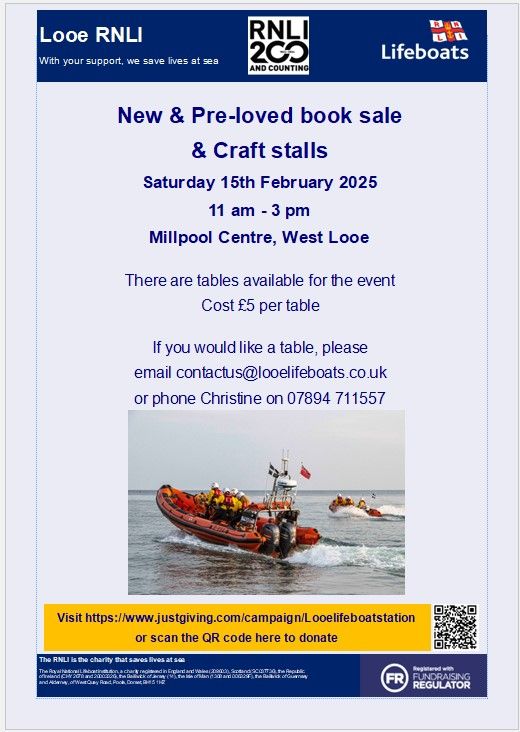 New & pre-loved book sale & craft stalls