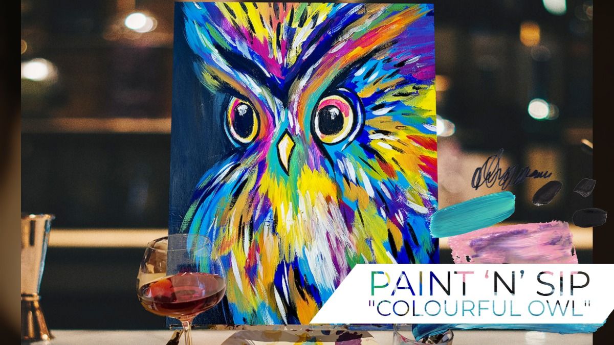 Portsmouth Paint \u2018n\u2019 Sip - \u201cColourful Owl\u201d