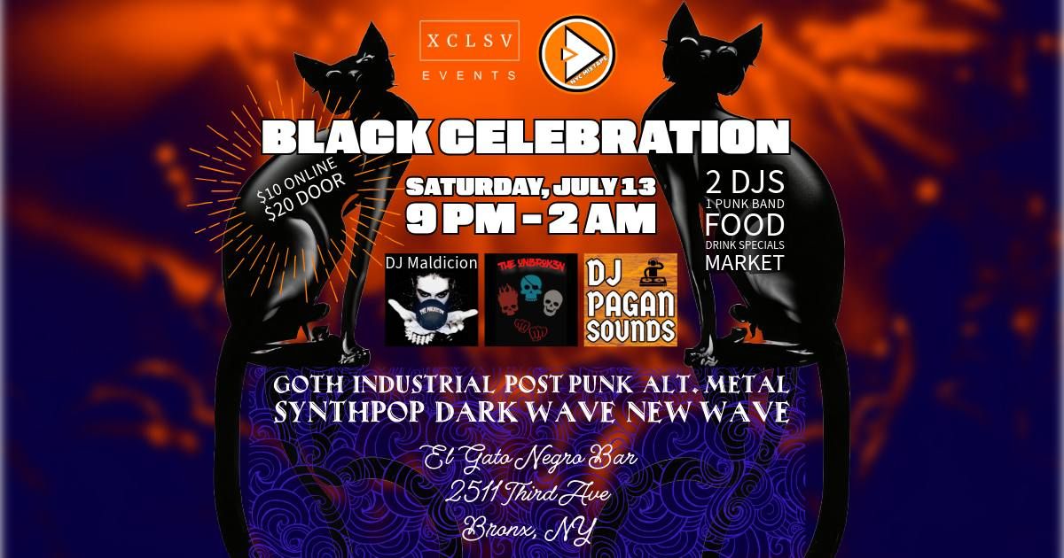 Black Celebration: Goth Industrial Punk Music Event at El Gato Negro, Bronx, NY