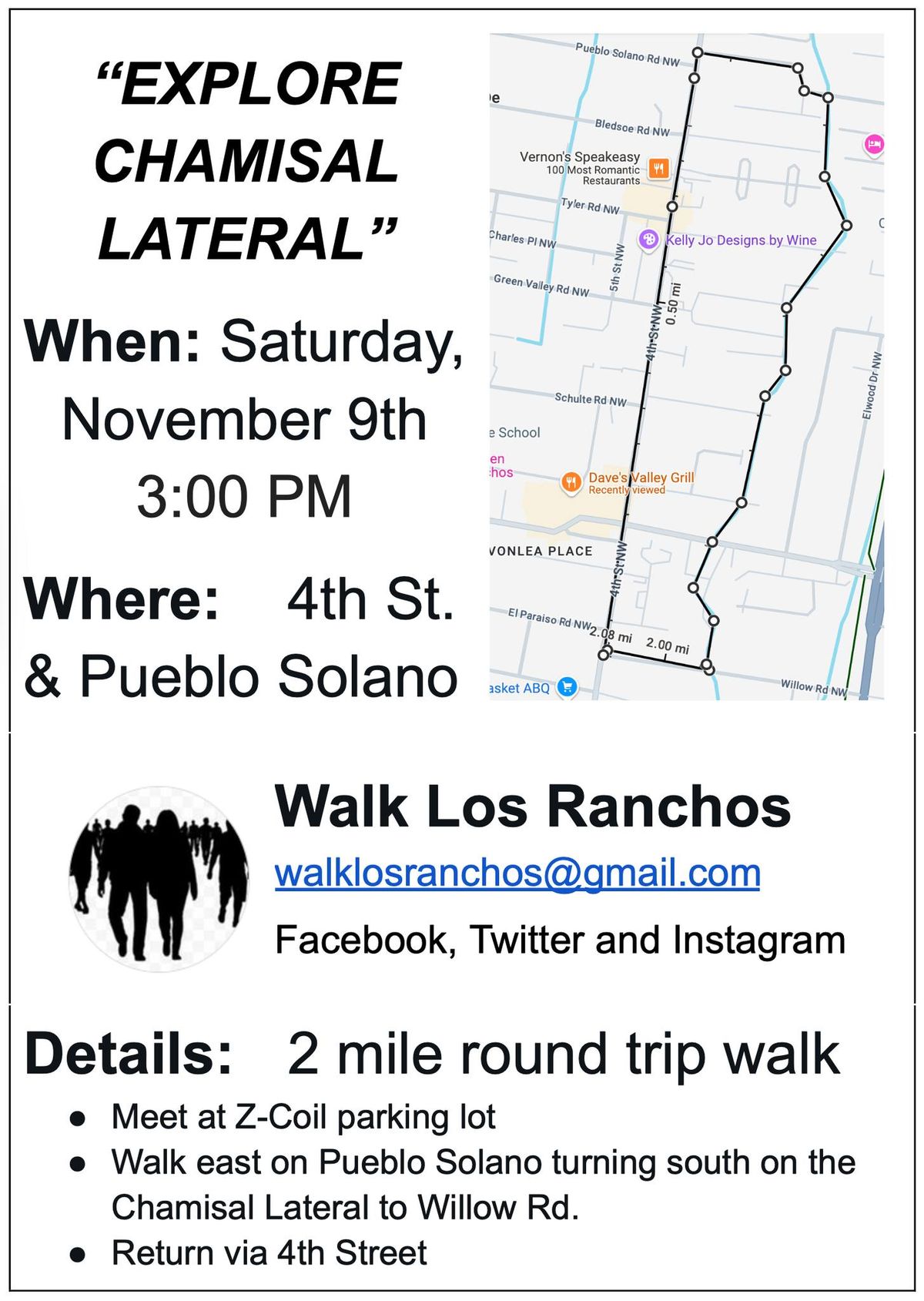 Explore Chamisal Lateral - Walk Los Ranchos