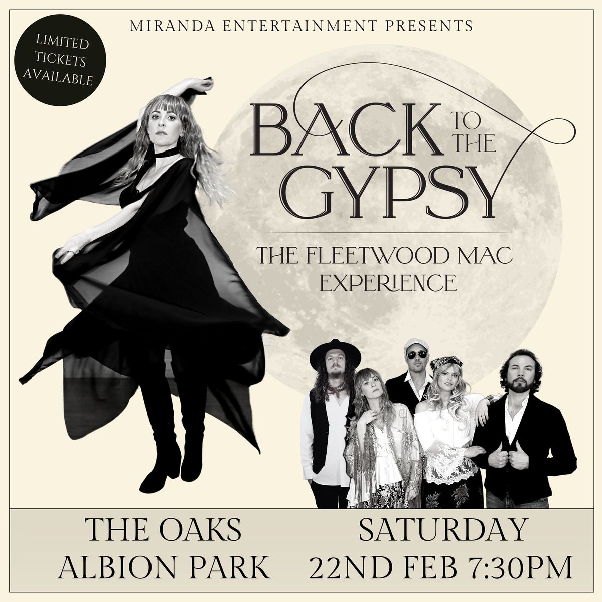 THE OAKS ALBION PARK | BACK TO THE GYPSY THE FLEETWOOD MAC EXPERIENCE