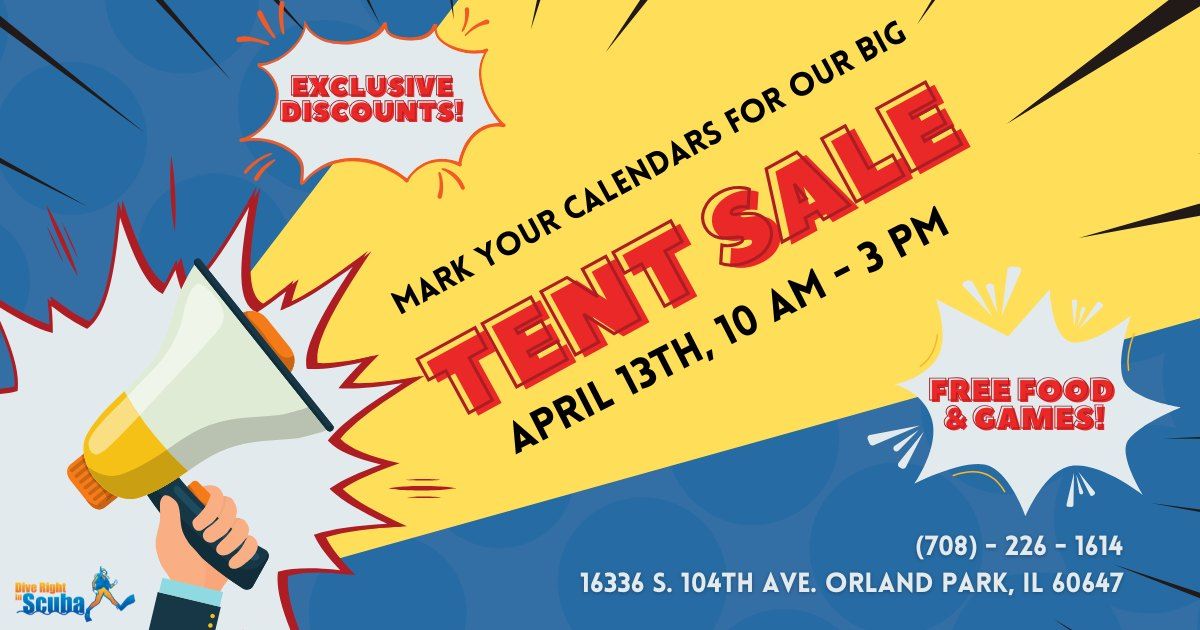 Dive Right In Scuba Tent Sale