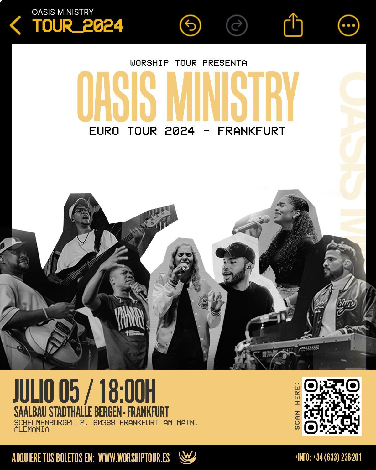 Frankfurt, Alemania - OASIS MINISTRY EURO TOUR 2024
