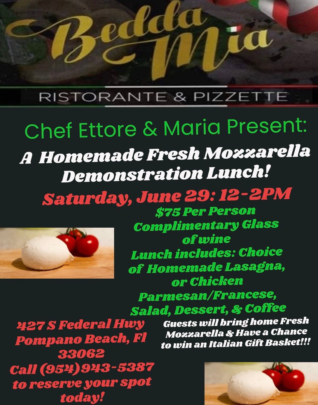 Fresh Mozzarella Demonstration Lunch