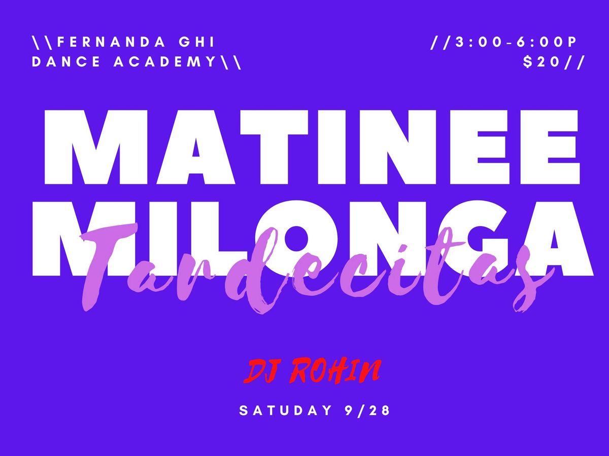 FDGA: MATINEE MILONGA with DJ Rohin!