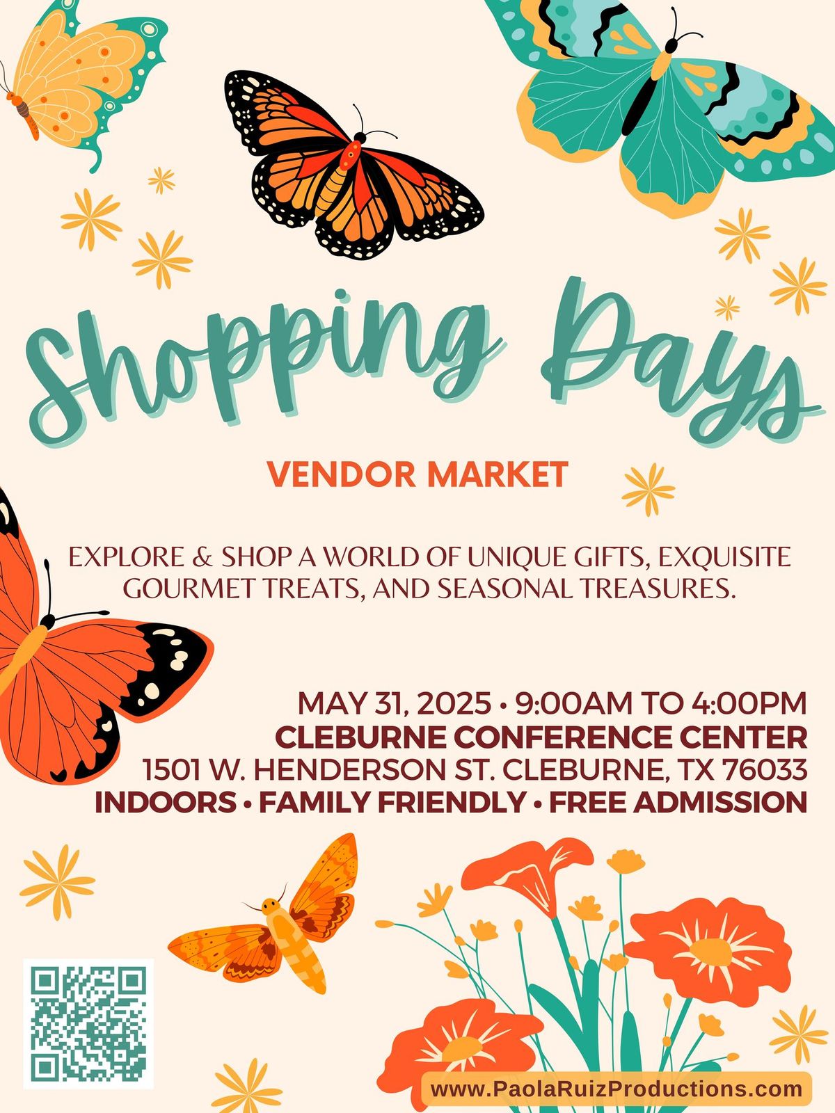 Shopping Days Vendor Market - Spring Edition