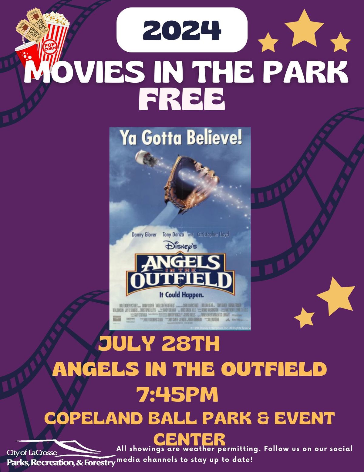 FREE! Movie in the Park: Angels in the Outfield