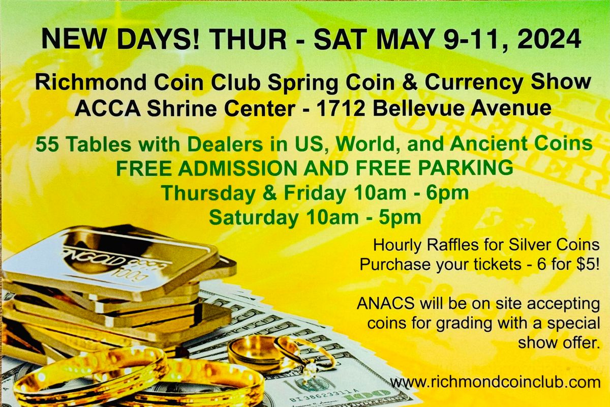 Richmond Coin Club Spring Coin & Currency Show