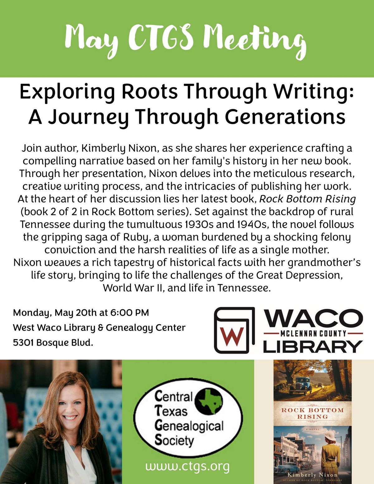 CTGS Presents: "Exploring Roots Through Writing: A Journey Through Generations"