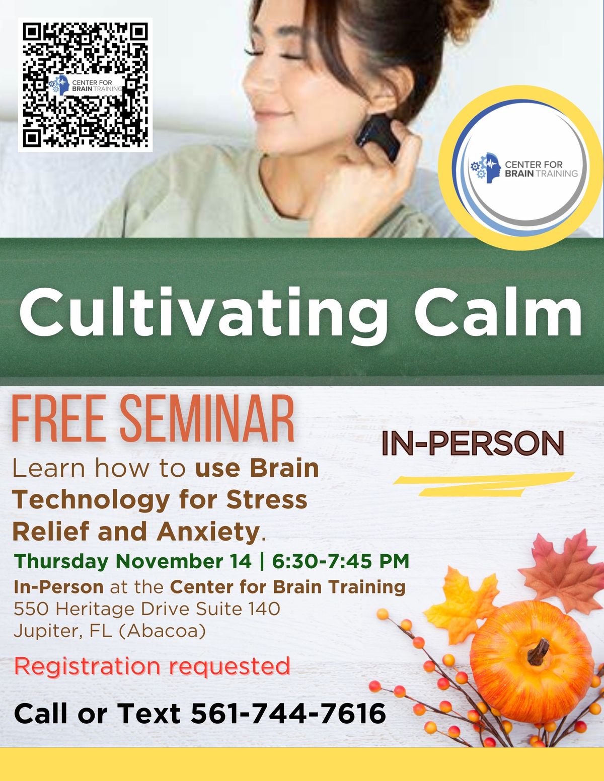 Cultivating Calm: Using Brain Technology for Stress Relief, and Anxiety