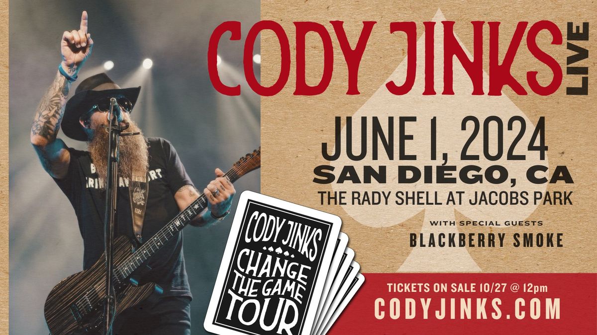 CODY JINKS with Special Guest BLACKBERRY SMOKE - Presented by AEG Goldenvoice