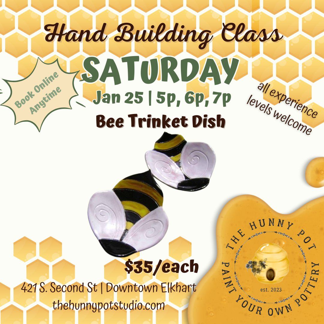 CLASS | Hand Build Clay Bee Trinket Dish