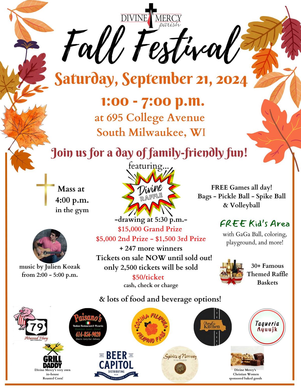 4th Annual Divine Mercy Fall Festival & Divine Raffle