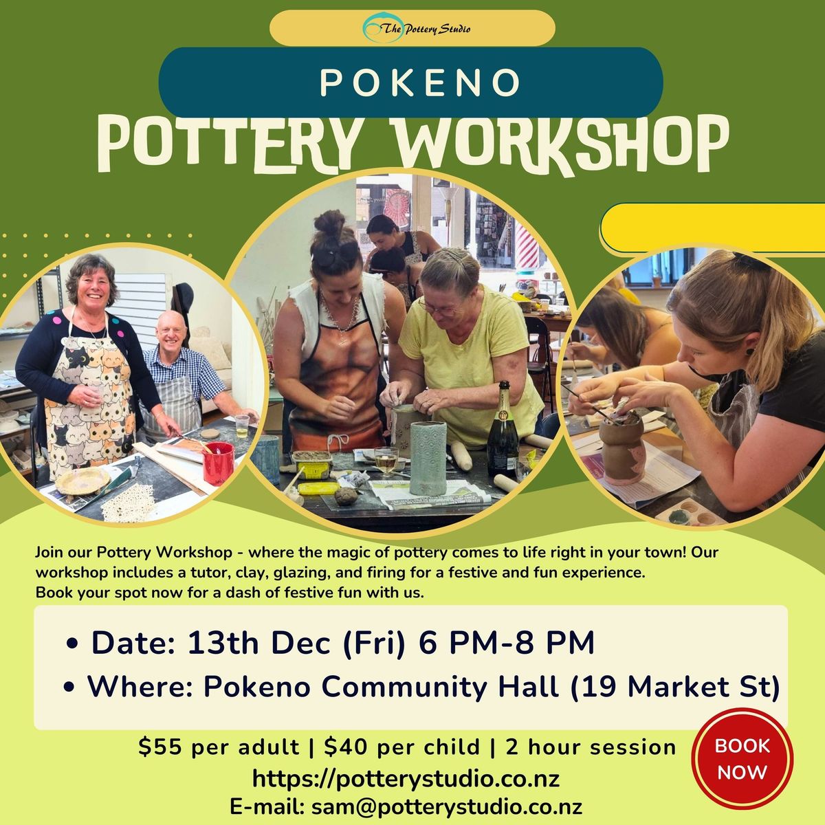 Fun & Social POTTERY workshop - POKENO