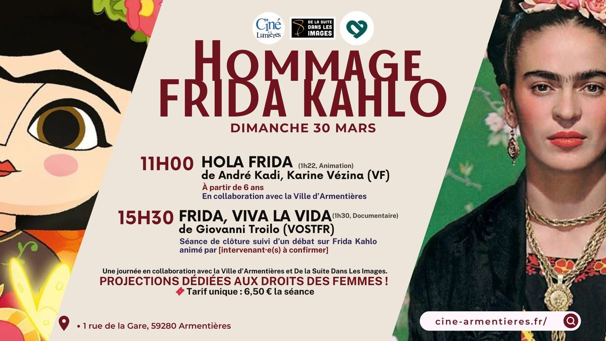 \ud83c\udfa8 HOMMAGE \u00c0 FRIDA KAHLO \ud83c\udf3a\u2728 Deux projections sp\u00e9ciales d\u00e9di\u00e9es aux droits des femmes !