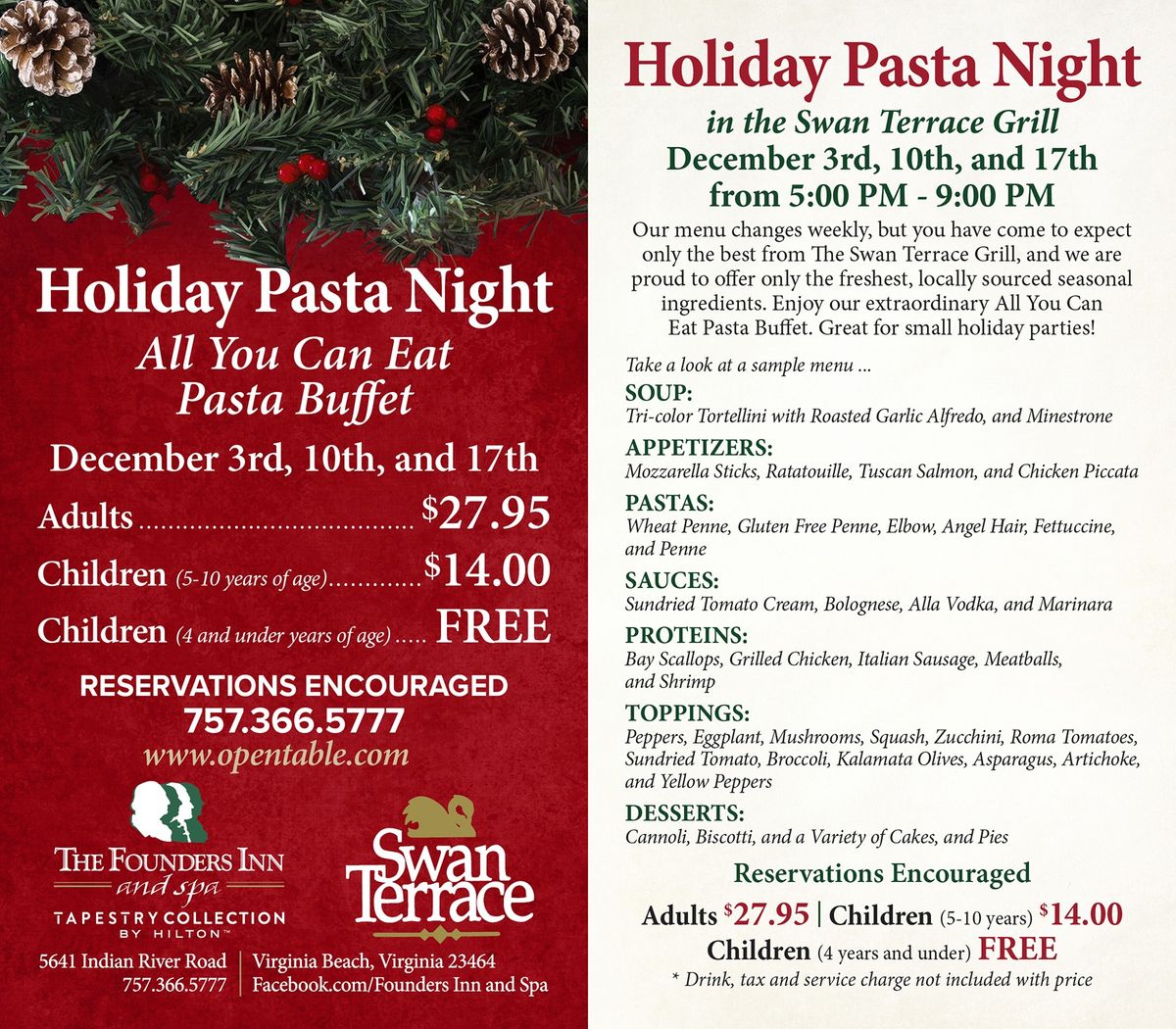 Holiday Pasta Night