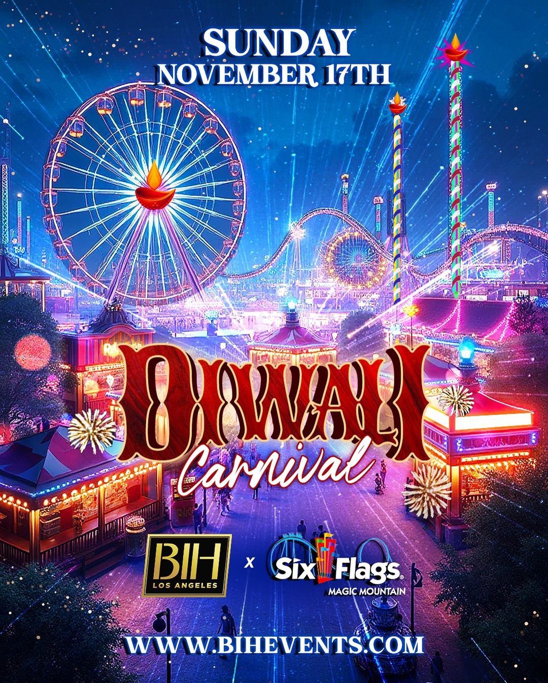 Diwali Carnival at Six Flags Los Angeles