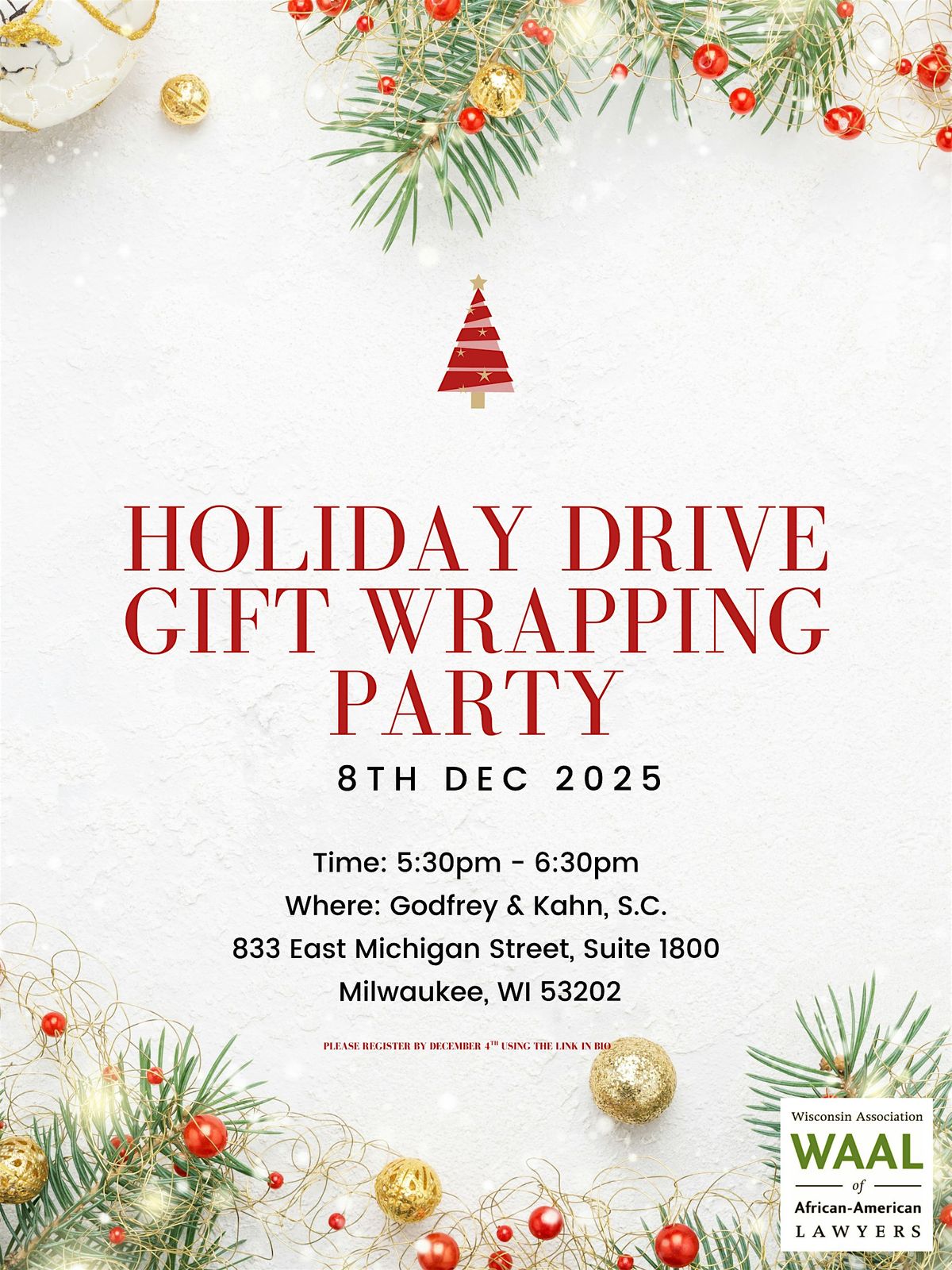 WAAL Holiday Drive Gift Wrapping Party