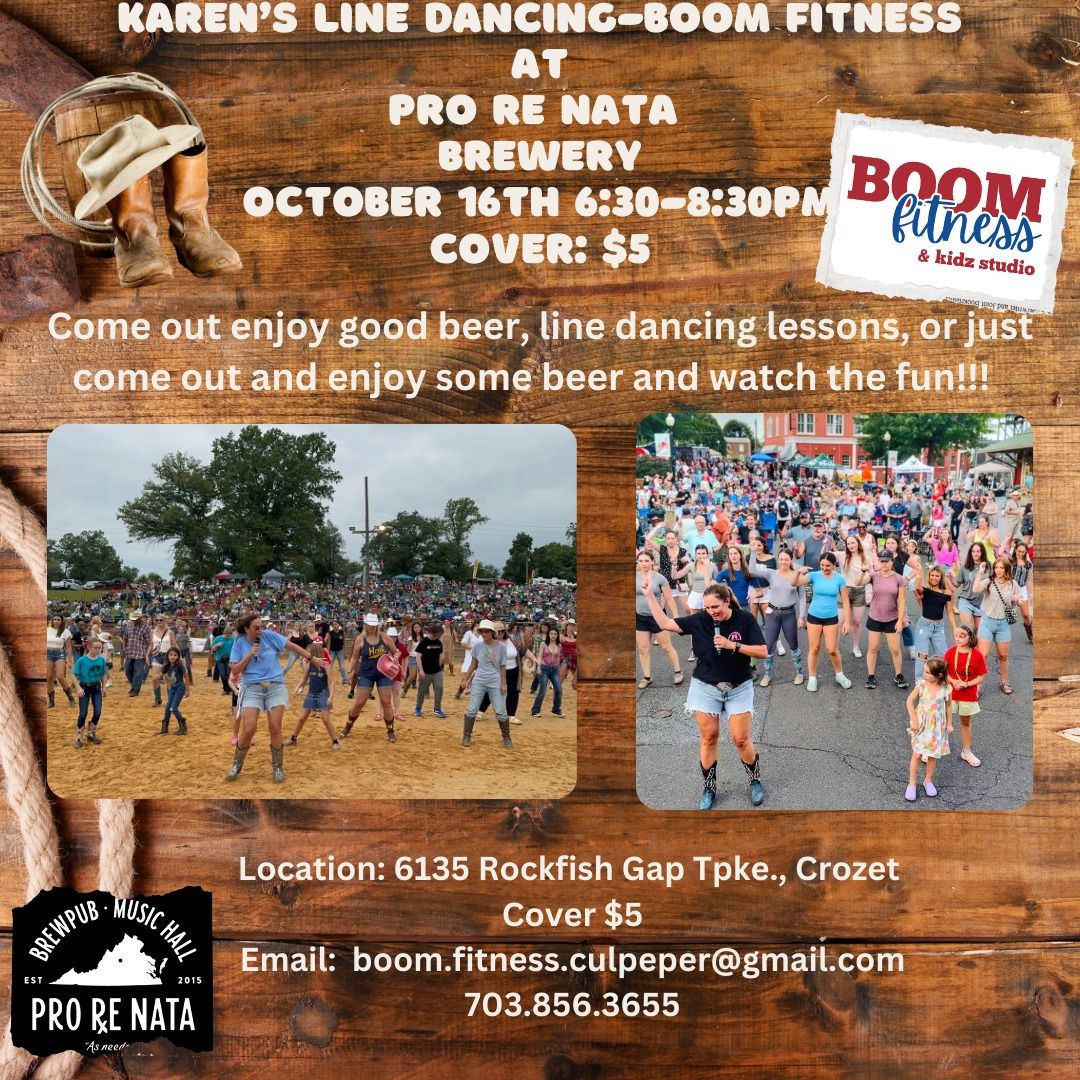 Karen's Line Dancing-BOOM Fitness at Pro Re Nata Brewery