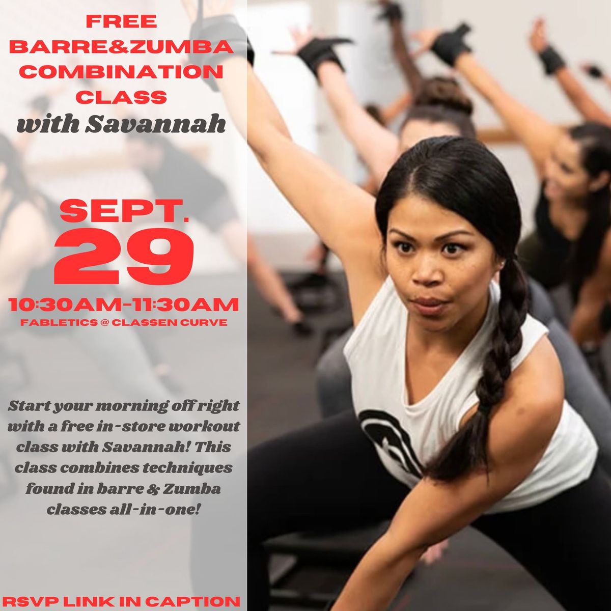 FREE IN-STORE ZUMBA\/BARRE CLASS