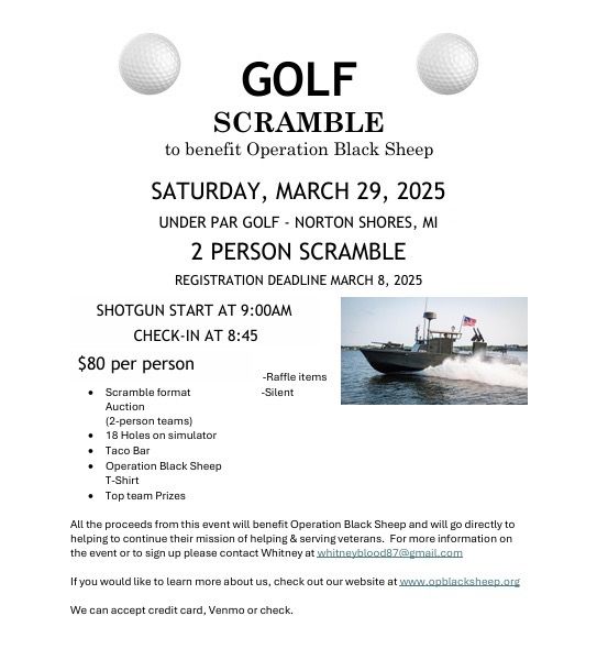 Operation Black Sheep golf scramble fundraiser 