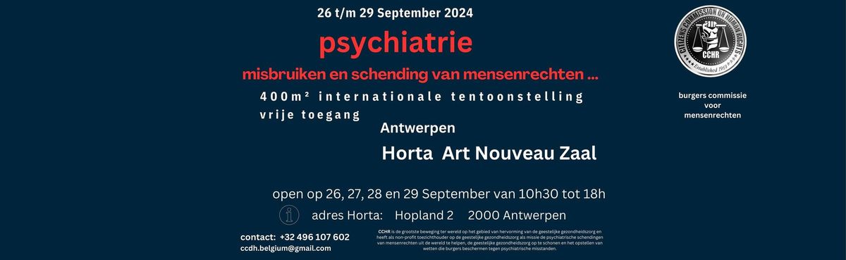 Tentoonstelling: Psychiatrie - misbruiken en schending van mensenrechten