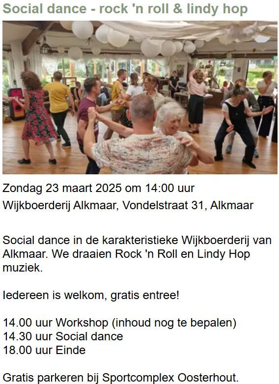 Social dance - rock 'n roll & lindy hop