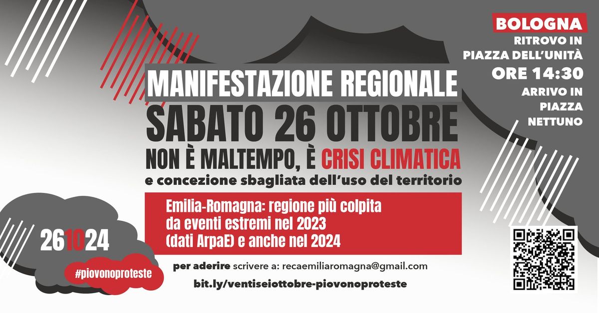 MANIFESTAZIONE REGIONALE - PIOVONO PROTESTE