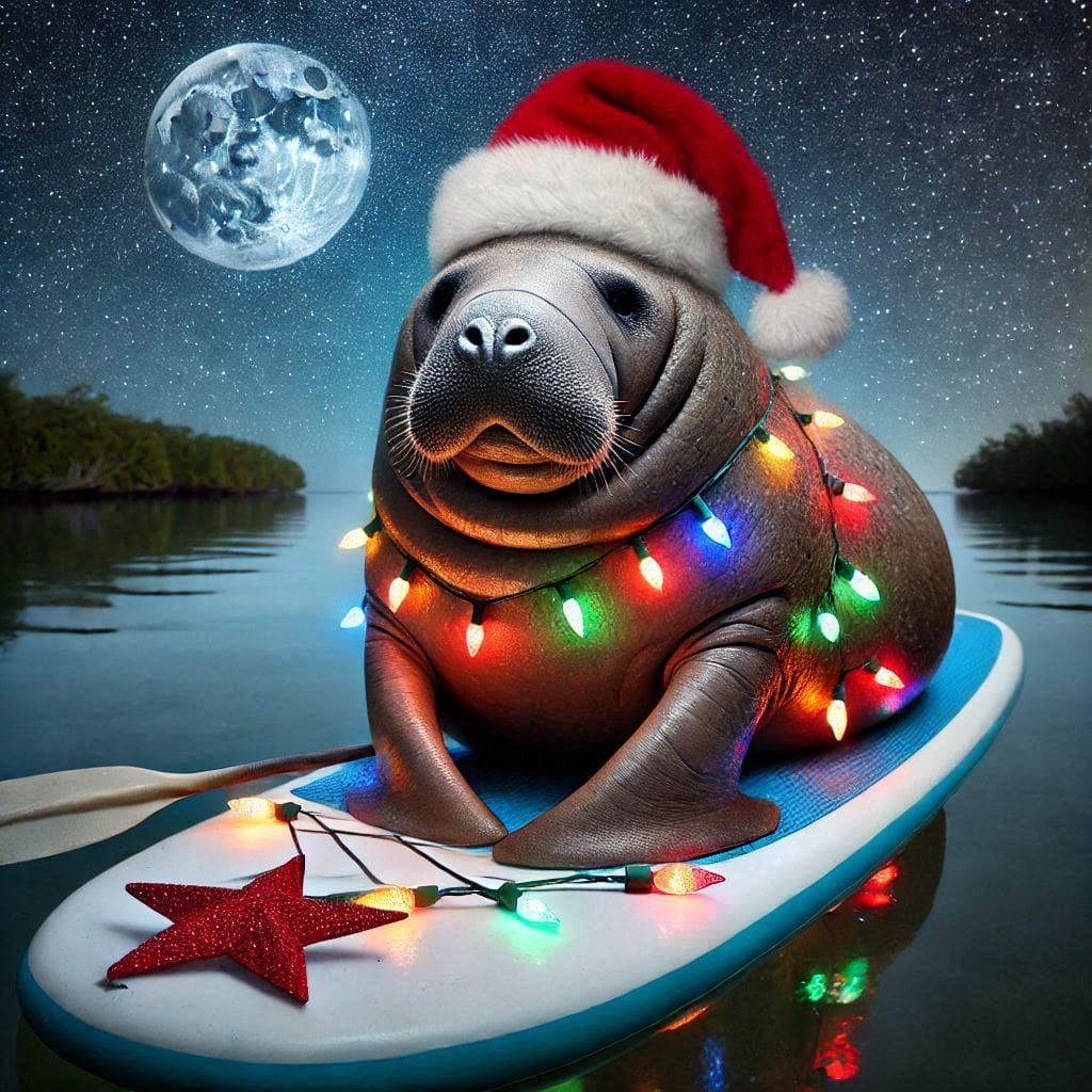 Paddle Swim & Snorkel with Manatees Christmas Edition