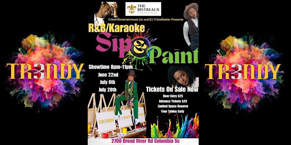 R&B\/Karaoke Sip & Paint Saturdays