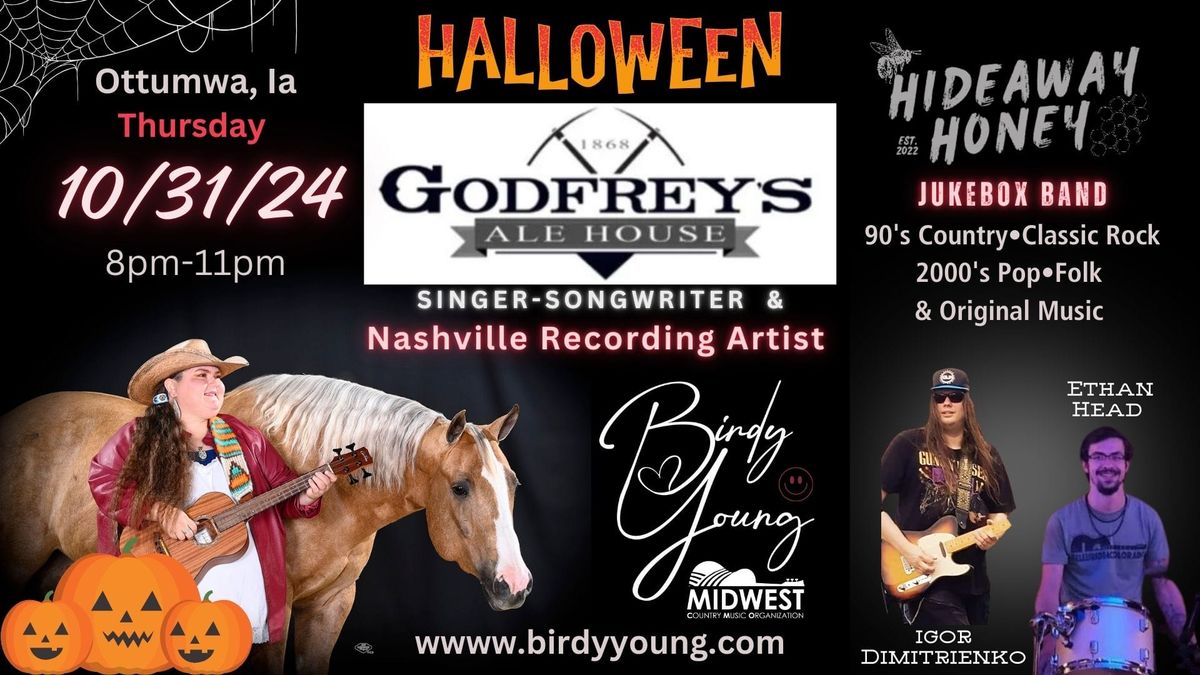 Hideaway Honey Band @ Godfrey's Ale House-Ottumwa-HALLOWEEN PARTY