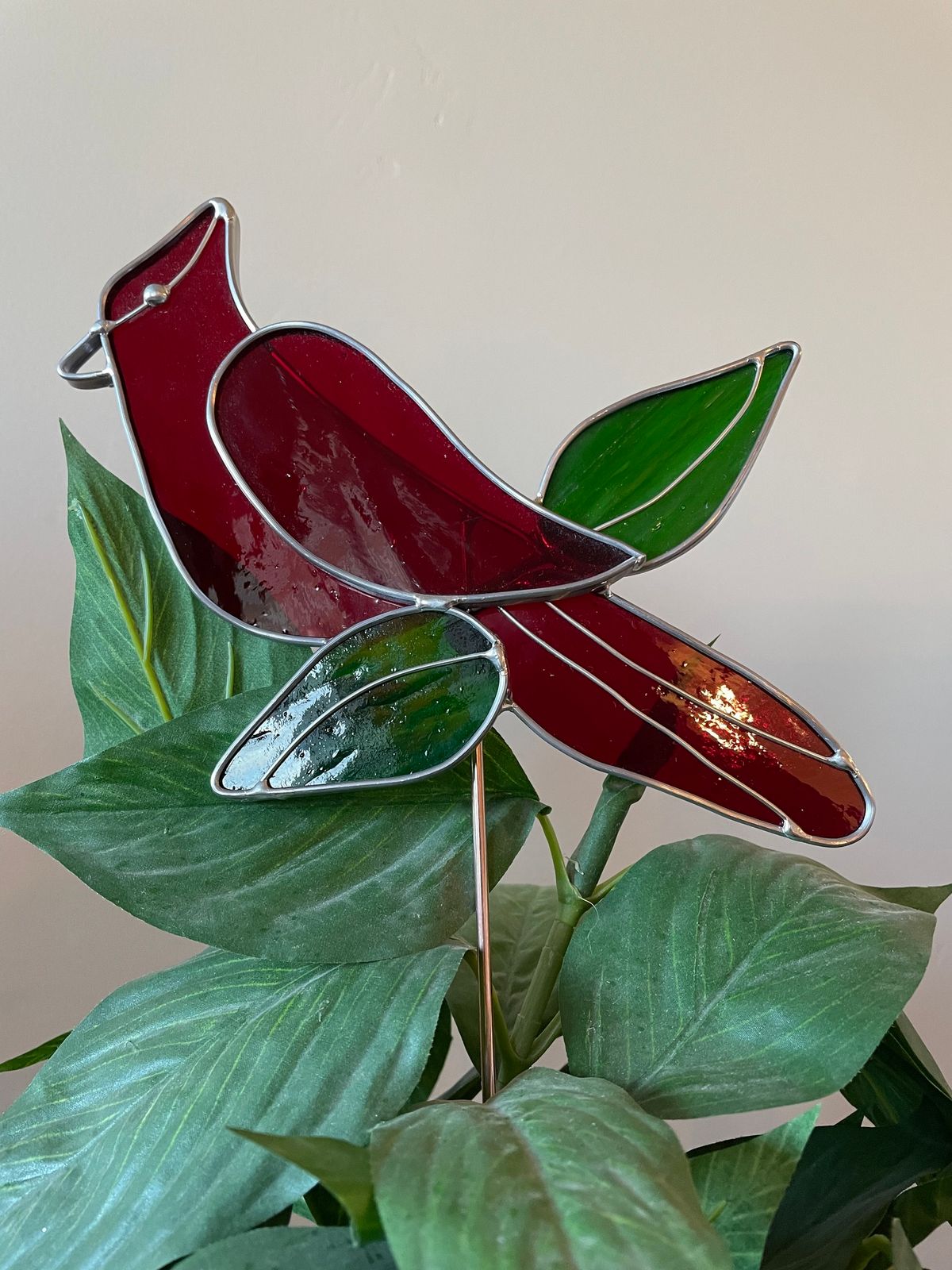 Stained Glass Cardinal Plant Stake Or Suncatcher Class @ My New Favorite Thing
