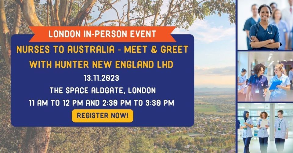 Nursing in Australia - Meet & Greet with Hunter New England LHD- London